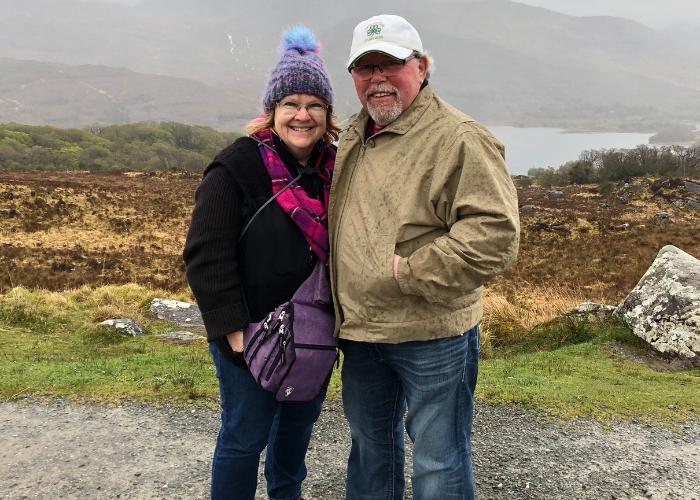 Dr. Wendy McCarty with husband in Ireland.